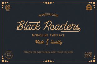Black Roasters Font Review: A Bold Vintage Script for Standout Branding
