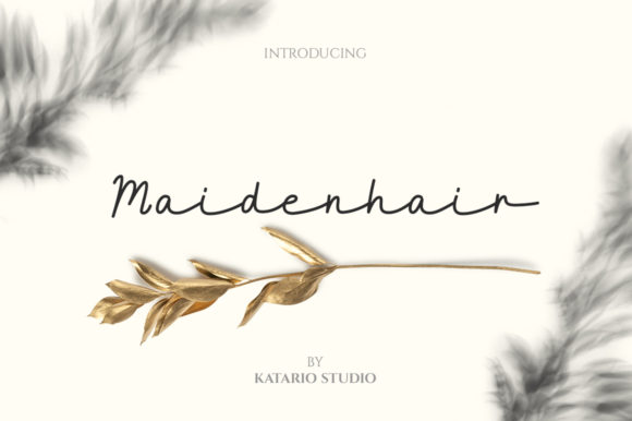 Maidenhair: A Beautiful Script Typeface for Makers and Designers
