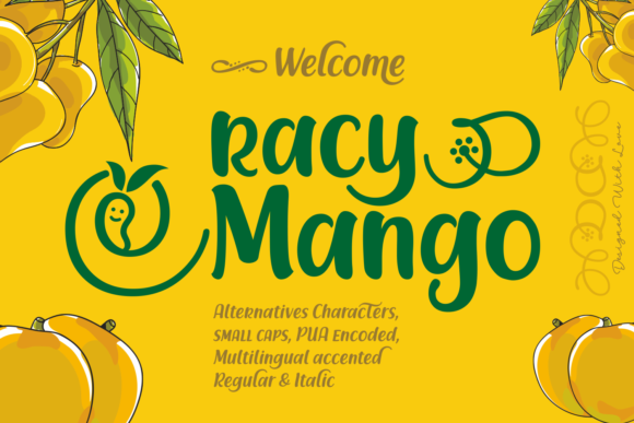 Racy Mango: A Handwritten Font with Sweet Craft Appeal