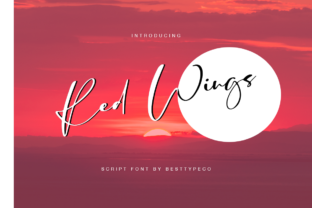 Red Wings Font: Elegant Handwritten Typography for Craft and Commercial Projects
