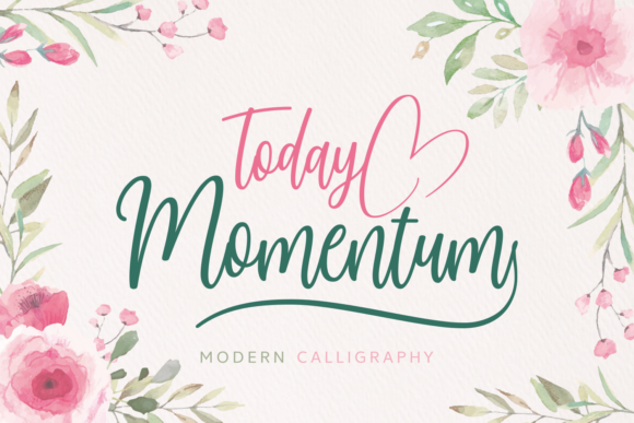 Today Momentum: A Handwritten Font for Sophisticated Typography